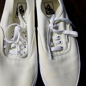 Vans Cream Canvas Sneakers